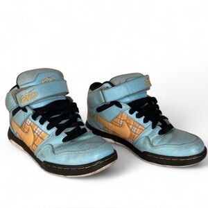 Nike iD custom baby blue air 6.0 high top sneakers size 6.5